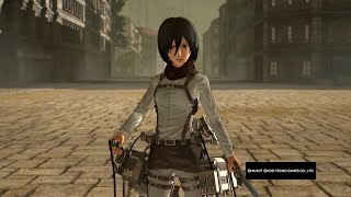 Attack on Titan Wings of Freedom Mikasa 99+ Perfected Gear Gameplay screenshot 5