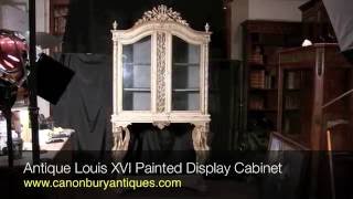 Antique Louis XVI Painted Display Cabinet Bijouterie https://www.canonburyantiques.com/s/cabinets-and-chests/display-cabinets-bijouterie/1/