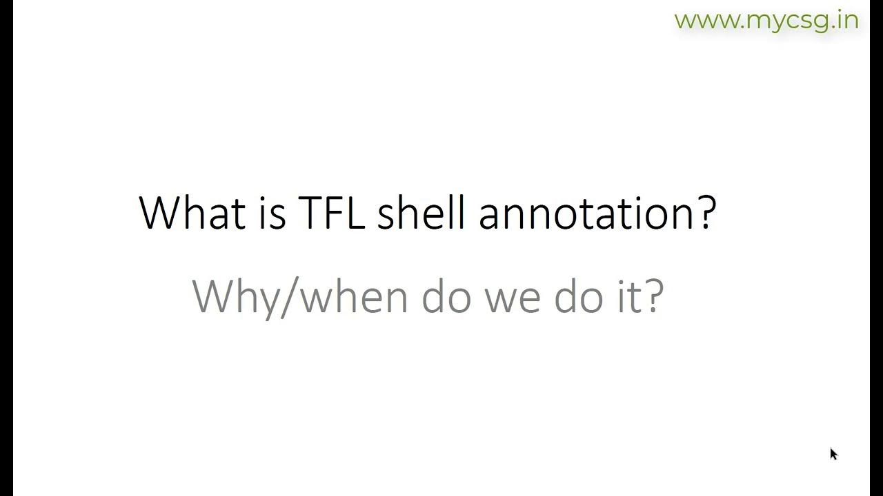 Clinical SAS - What is TFL Shell annotation and when do we do it? - YouTube