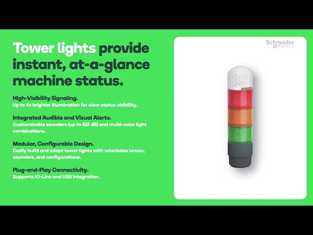 Conveying Solution: Altivar ATV350, HMI, Lights, & E-Stop Connected System