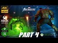 Marvel's Avengers [4K HDR 60FPS Xbox One X - Xbox Series X UHD] Gameplay Part #4 No Commentary