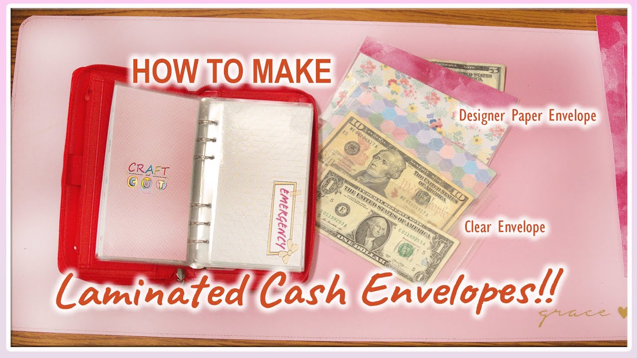 How to Make Laminated Cash Envelopes - YouTube