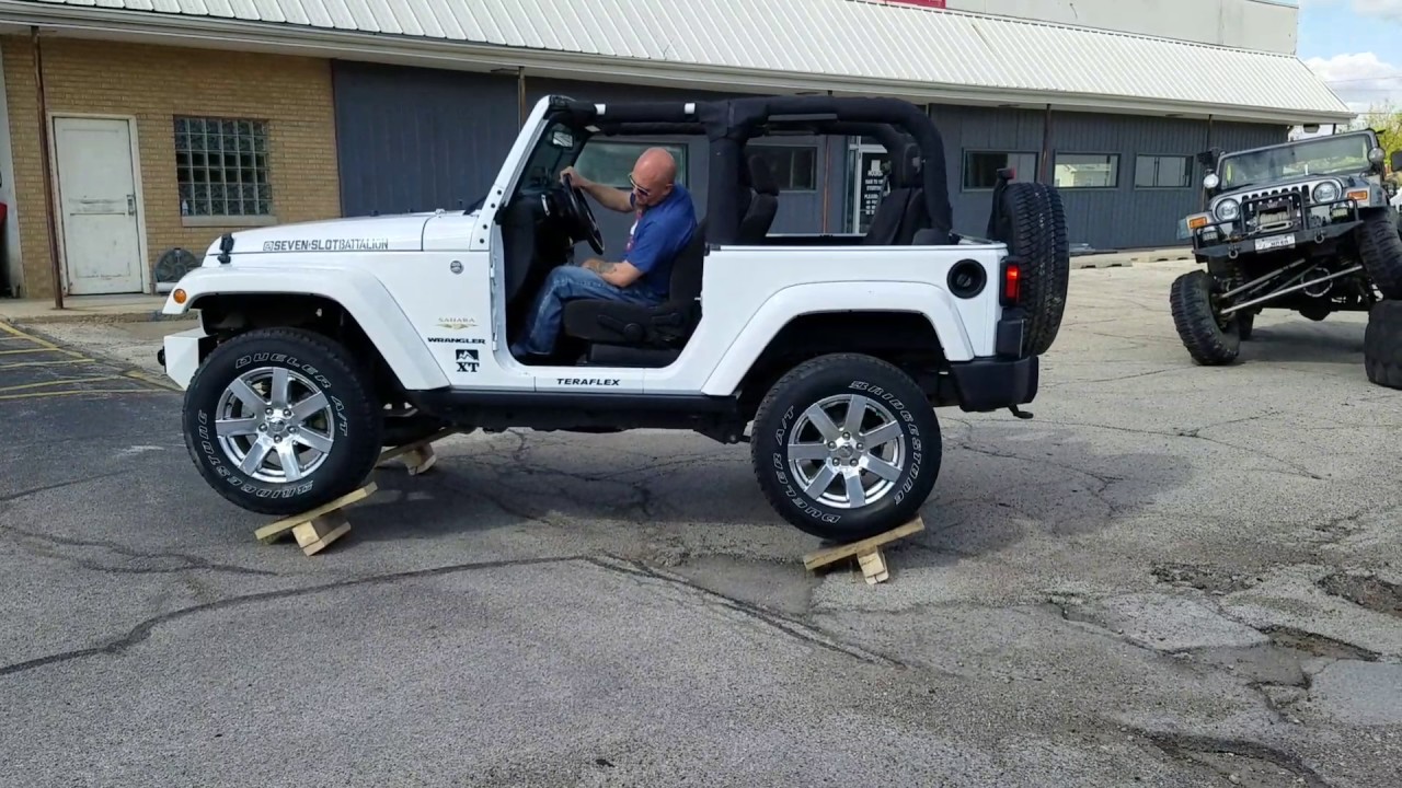Jeep Wrangler on balance boards YouTube