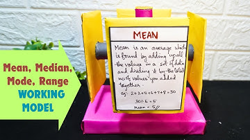Maths Working Model | Mean Median Mode Range project l Maths Project | Maths working Model project