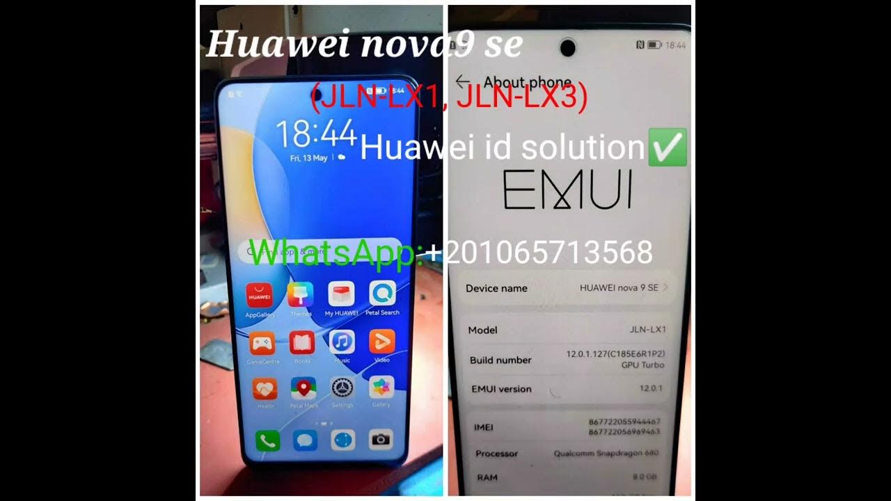 Huawei nova 9 se (JLNLX1) huawei id remove YouTube