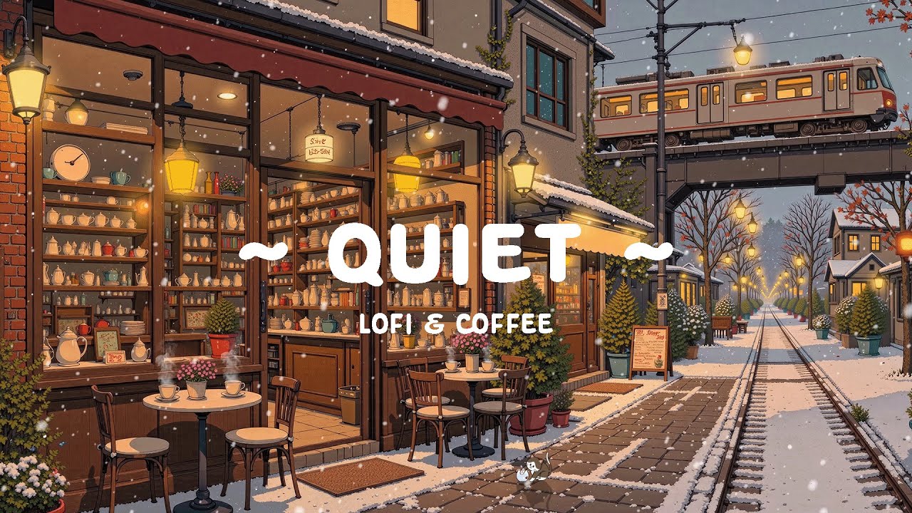 Quiet Coffee Shop ❄️ Corner Snow Day with Lofi Coffee ☕ Winter Music for Relax & Work, Reading