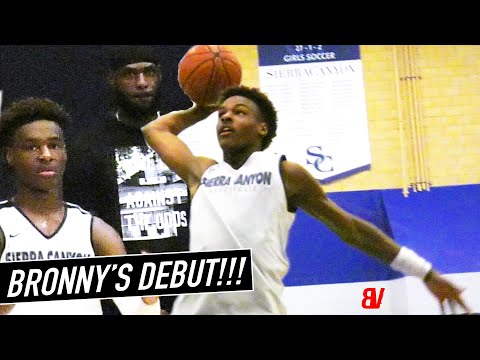 Bronny James FIRST GAME at SIERRA CANYON w/ LEBRON WATCHING! Zaiare Williams Giving BUCKETS