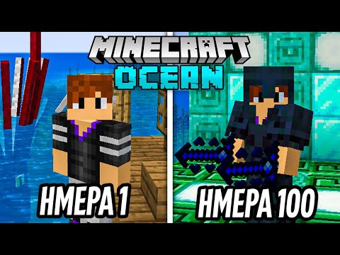Πέρασα 100 Μέρες στον Ωκεανο στο Minecraft! - Πέρασα 100 Μέρες στον Ωκεανο στο Minecraft!
