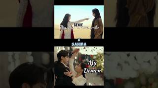 My Demon x Genie: Make a Wish | Sahiba Split Screen Edit 💫🔥 #kdramaedits #sahiba #shortsviral
