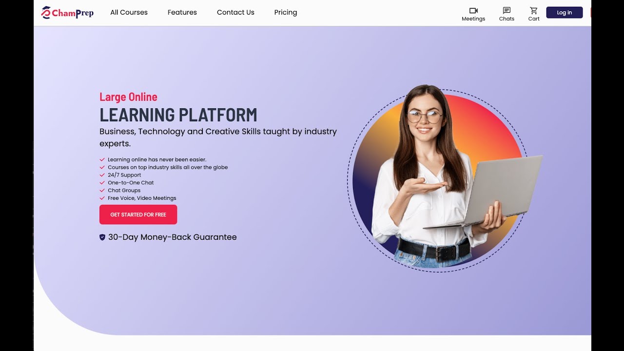 ChamPrep,  Large Online LEARNING PLATFORM for Business, Technology and Creative Skills