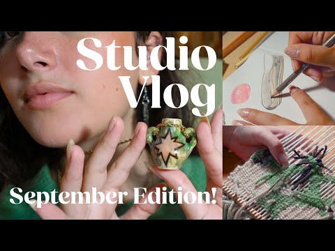An Early Fall Art Vlog!! | drawing, ceramics, weaving thumbnail