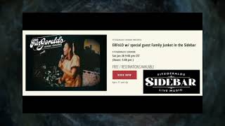 TASH performing with ERFnLO this Saturday January 28th at FitzGerald's Side Bar. #originalmusic