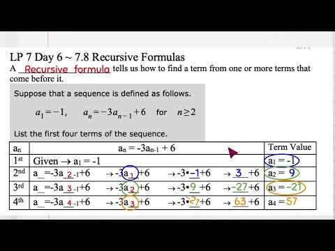 Ch. 7.8 Recursive Formulas