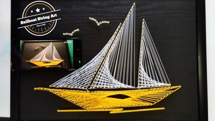 Sailboat String Art - Drawing Nails Winding Lines - DIY Nail Art Kit 3D Colorful Sailboat - YouTube sailboat-string-art-drawing-nails-winding-lines-diy-nail-art-kit-3d-colorful-sailboat-youtube