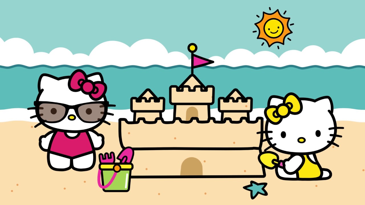 Curtindo as férias na praia | O Mundo da Hello Kitty - YouTube