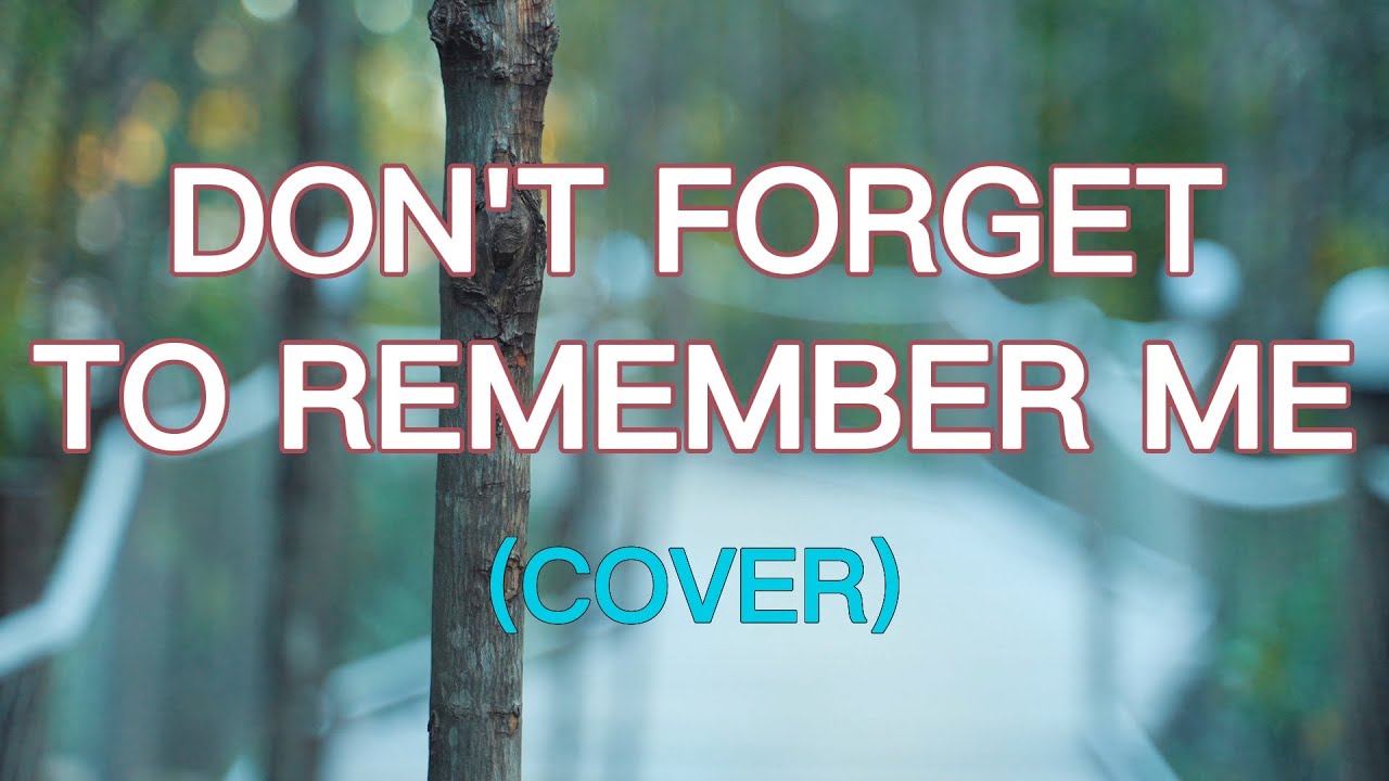 DON'T TO REMEMBER ME KARAOKE COVER YouTube
