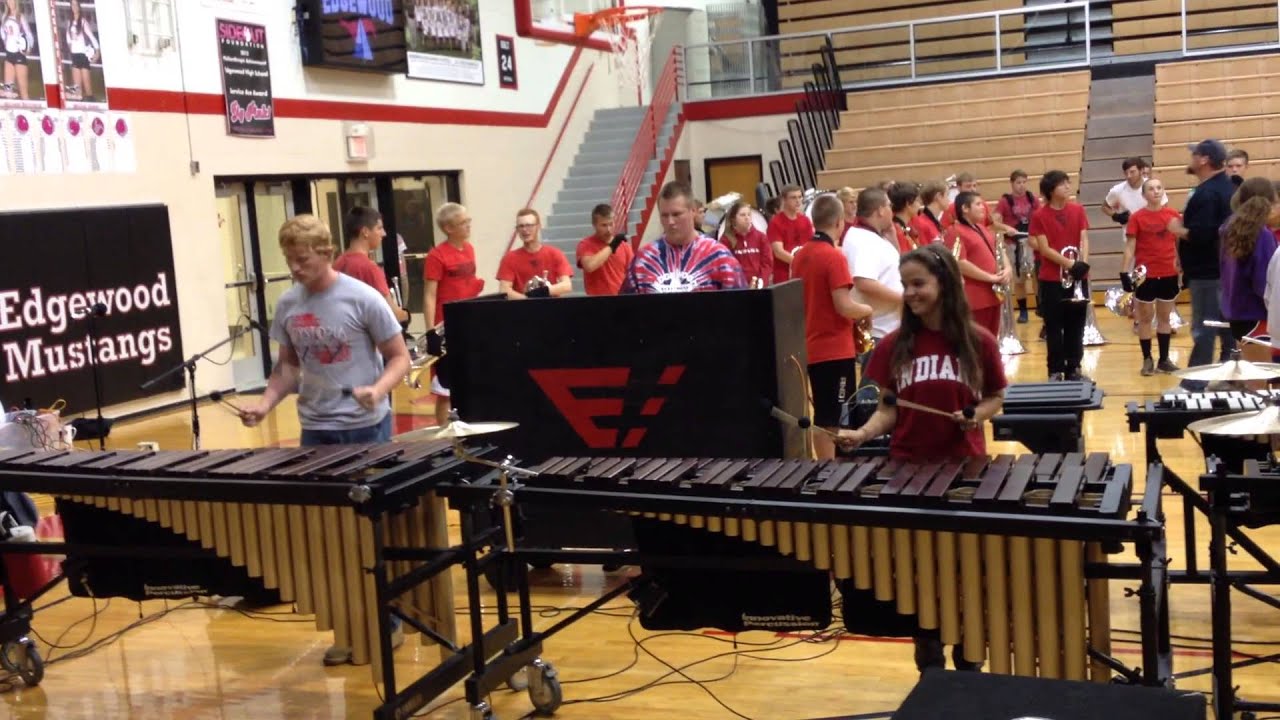 2014 Edgewood Marching Band Senior Night Warmup YouTube