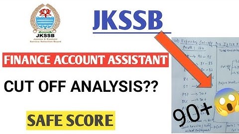 JKSSB ACCOUNT ASSISTANT CUT OFF ANALYSIS???|SAFE SCORE KYA RHEGA 😱😱