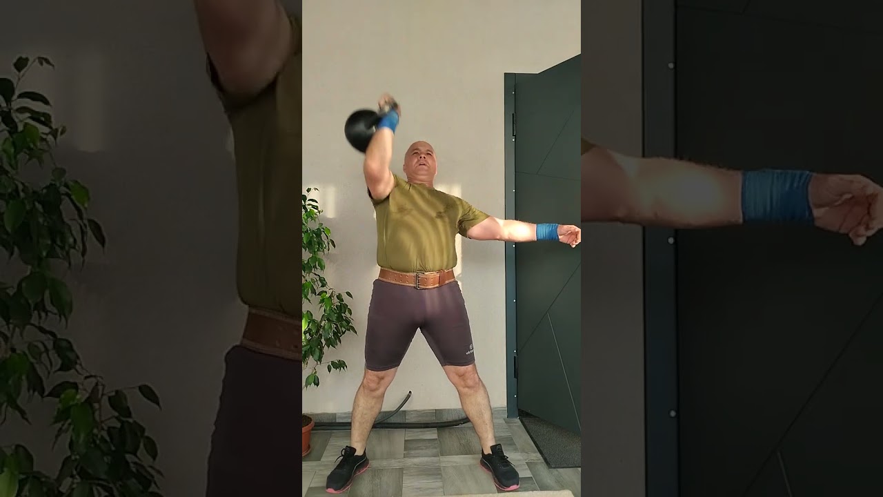 "Козацький жим" гиря 16 кг, 5хв - 152 підйоми.