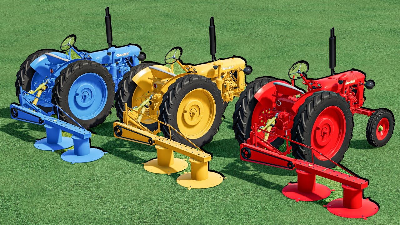 Work with Colors - GRASS MOVING with MINI Machines VS Tractors - Farming Simulator 22
