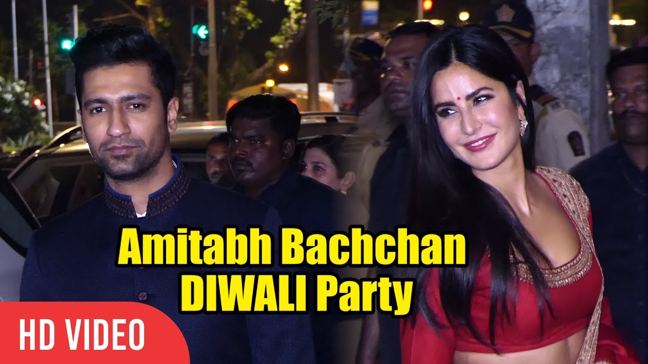 Katrina Kaif And Vicky Kaushal at Amitabh Bachchan DIWALI Party