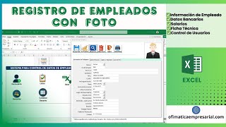 Base de Datos de Empleados con Fotos-Excel Macros - BASE DE DATOS con Fotografía Macros VBA