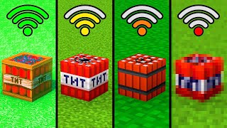 tnt with different minecraft Wi-Fi levels