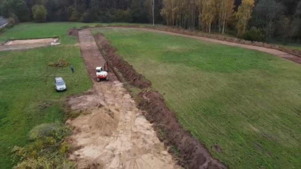 Делаем дорогу  экскаватором Terex hr 32