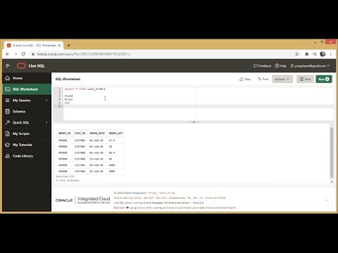 Single Row Numeric Functions in SQL