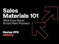 Sales Materials 101: Get Retail Buyers to Say Yes | Webinar