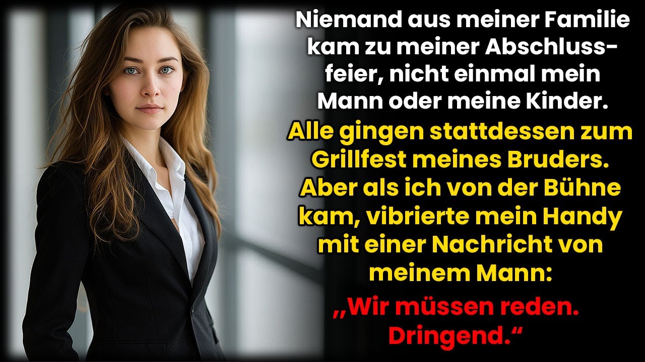 Niemand aus meiner Familie kam zu meiner Abschlussfeier – nicht mal mein Mann oder meine Kinder…