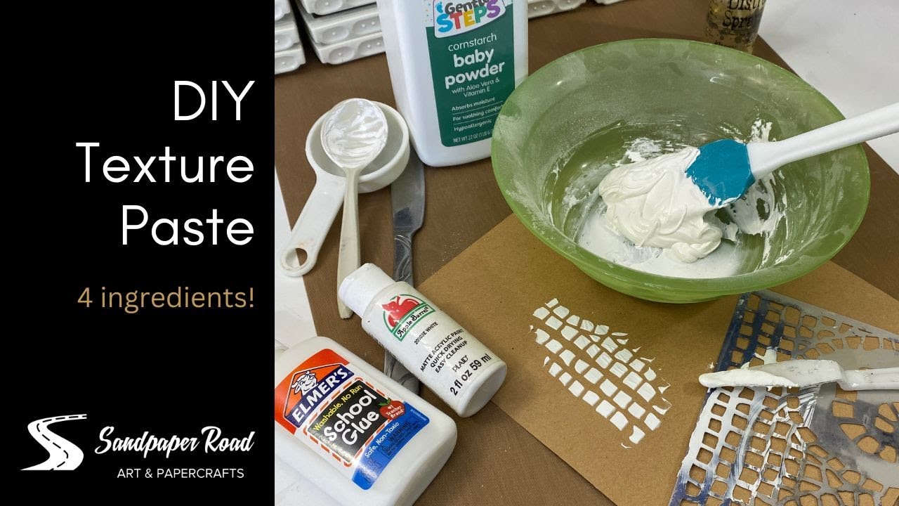 SECRET OF MY TEXTURE PASTE! 😱.HOW to make texture paste at home for  Acrylicpainting 