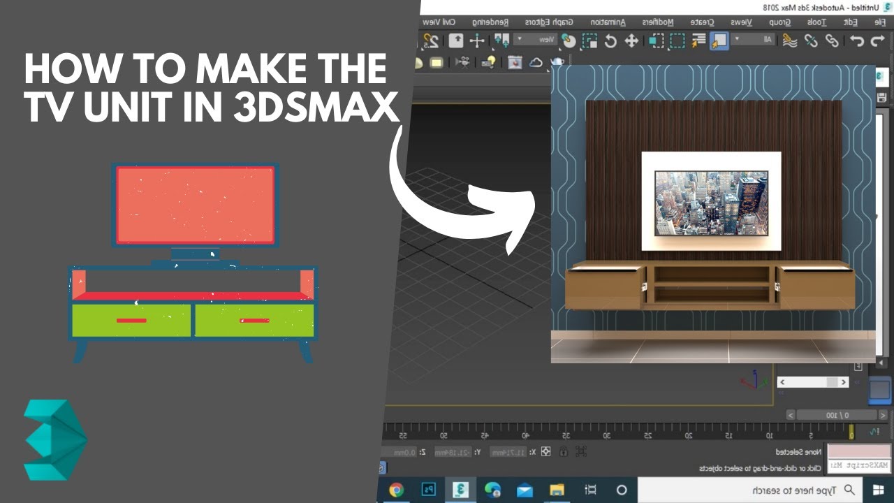 How TO Make Tv Unit In 3ds Max For Beginners In Hindi - YouTube