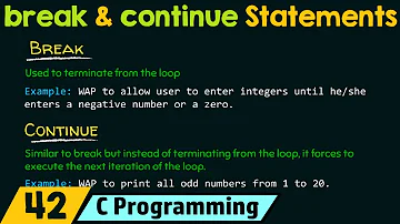How to break the loop in C?