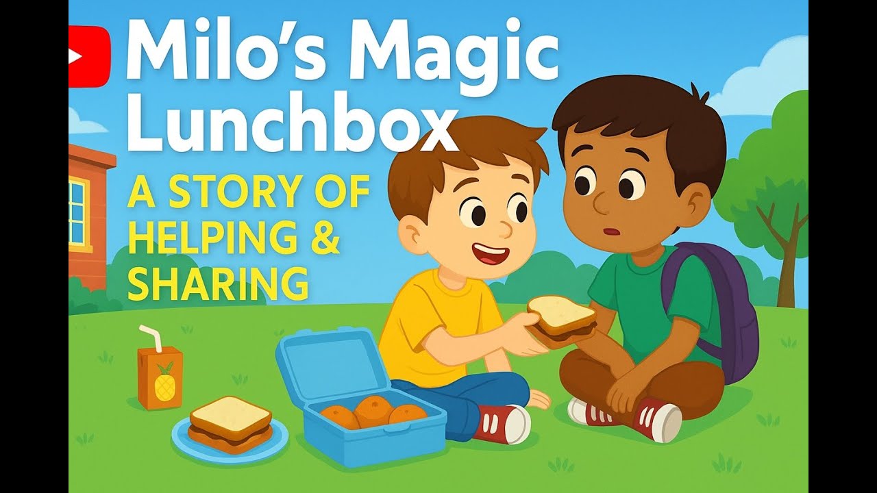 Milo’s Magic Lunchbox 🍱 | A Story of Helping & Sharing | Kids Moral Story Kiddie Adventures