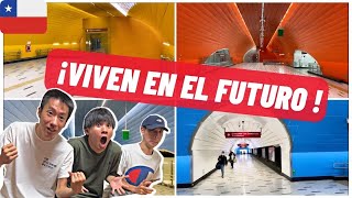 ¡Los Chilenos viven en el futuro! Japoneses reaccionan al Metro de Santiago 🇨🇱