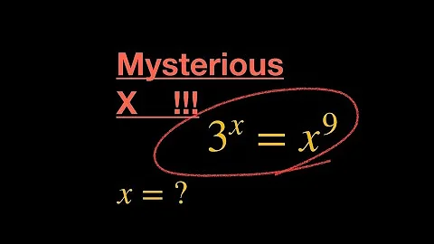 Solve 3^x = x^9 | Mind-Blowing Exponential Equation Trick!