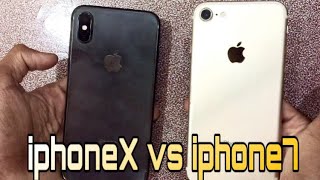iphone X vs iphone 7 full comparison and power test and camera test in #2024
