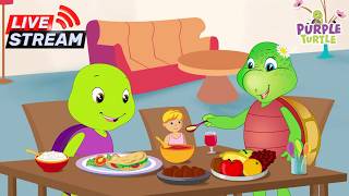 🔴 LIVE! Purple Turtle | Kids Learning | Animated Videos