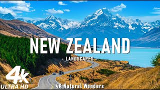 FLYING OVER New Zealand 4K UHD - Relaxing Music Along With Beautiful Nature Videos - 4K Video HD
