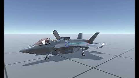 Silantro Unity3d Flight Simulator :F35 Conventional takeoff with full afterburner