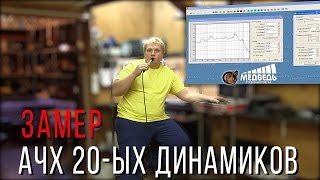 Замер АЧХ 20-ых динамиков СТУДИЯ АВТОЗВУКА "МЕДВЕДЬ"