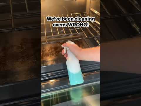 Fast and easy way to clean your dirty oven #shorts
