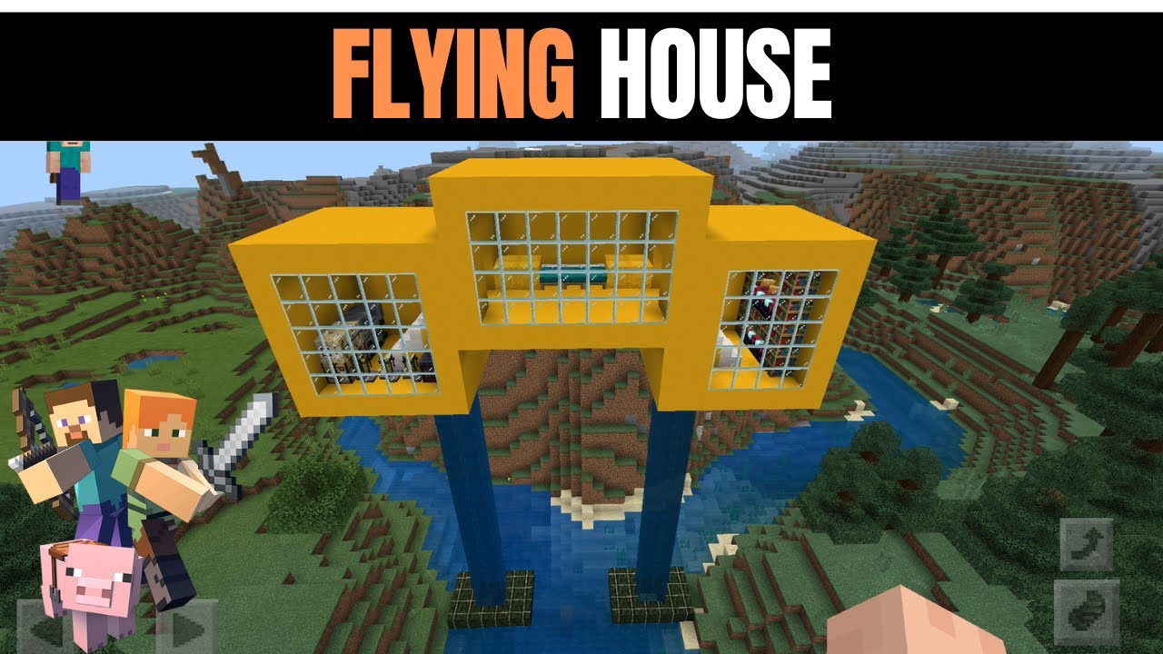 How to make flying house in Minecraft on water// Complete all your