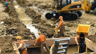 BRUDER TOYS tractors adn trucks construction - WATER PIPE! | Construction toys | Kids video screenshot 5