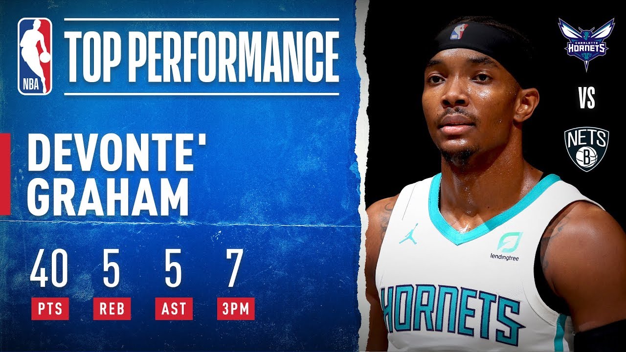 Devonte Graham S Career High 40 Pts Lifts The Hornets In Brooklyn Youtube