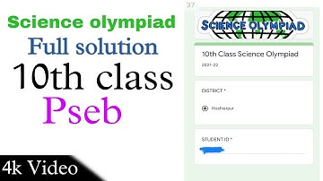 Science olympiad 10th class | Full solution | science teacher corrections | #pseb