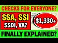 MONTHLY PAYMENT CHECKS FOR EVERYONE SOCIAL SECURITY SSI SSDI EXPLAINED?
