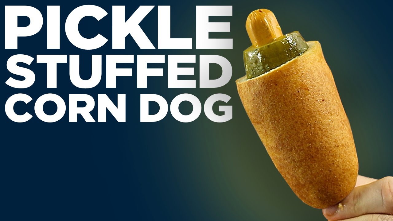 Pickle Stuffed Corn Dog This Is The Diy Dilly Dog Recipe Corn Dogs Dog Recipes Fair Food Recipes