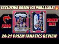 EXCLUSIVE GREEN ICE PARALLELS! SWEET HIT!🔥 | 2020-21 Panini Prizm Basketball Fanatics Blaster Review